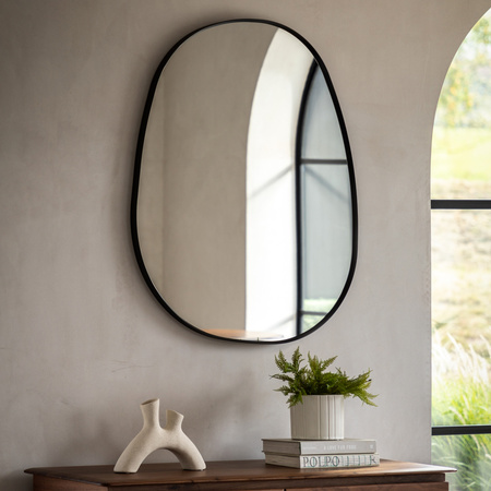 Holworth Pebble Mirror Black 890x840mm
