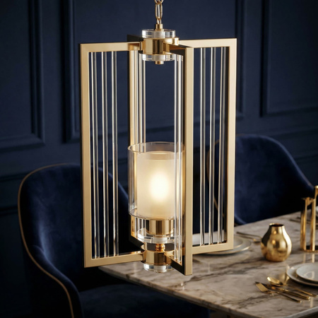 NOWOCZESNA LAMPA WISZĄCA LOFT ZŁOTA MANHATTAN W1