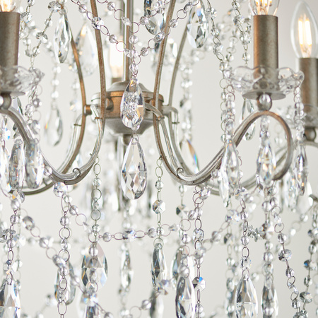 Berkley 5 Pendant Light Aged Silver