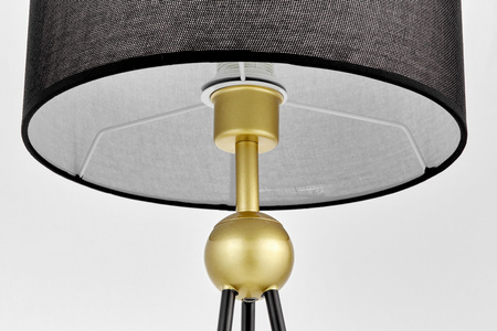 LAMPA NOCNA NOWOCZESNA CZARNO-ZŁOTA BELFORTE
