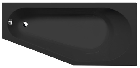TIGRA R wanna asymetryczna 170x80x46cm, prawa, czarny mat