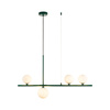 Lampa wisząca MODERNO 80 cm -szmaragdowa z białymi kloszami