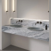 SHELL M+ umywalka podblatowa, 48 x 31 cm, ash grey mat
