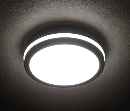 BENO Lampa sufitowa LED,  ø .260mm, 24W, czarny grafit