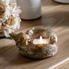 Sleeping Fox Tealight Holder Gold 130x120x60mm
