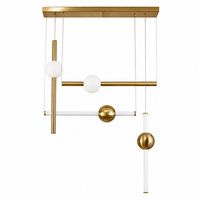 Lampa wisząca O-LINE S-4 - LED, 79 cm, mosiądz