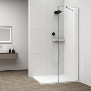 ESCA CHROME jednoczęściowa kabina przysznicowa Walk-In, montaż przy ścianie, szkło czyste, 500 mm
