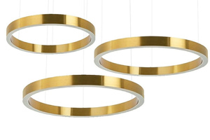 MOOSEE lampa wisząca RING 80 + 80 + 100 złota na jednej podsufitce