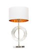 GLAMOUR LAMPA NOCNA BIAŁO-CHROMOWANA DELARI