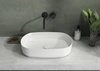 INFINITY OVAL umywalka ceramiczna nablatowa 55x36cm, biały mat