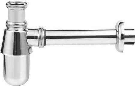 Syfon umywalkowy 5/4", odpływ 32mm, niski, chrom