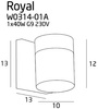 Royal I W0314-01A kinkiet