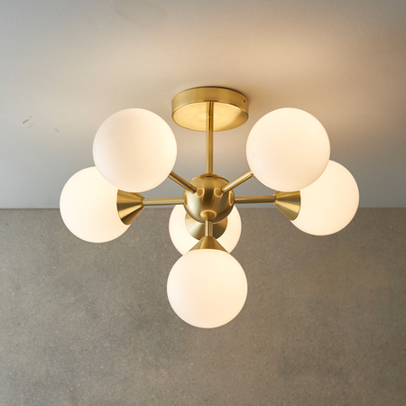 Oscar 6 Ceiling Light Brushed Gold