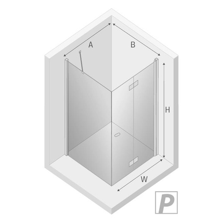 KABINA NEW SOLEO PROSTOKĄTNA P 80x70x195 CZYSTE 6mm ACTIVE SHIELD