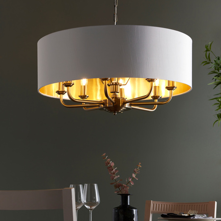 Highclere 8 Pendant Light Antique Brass 550-1730mm
