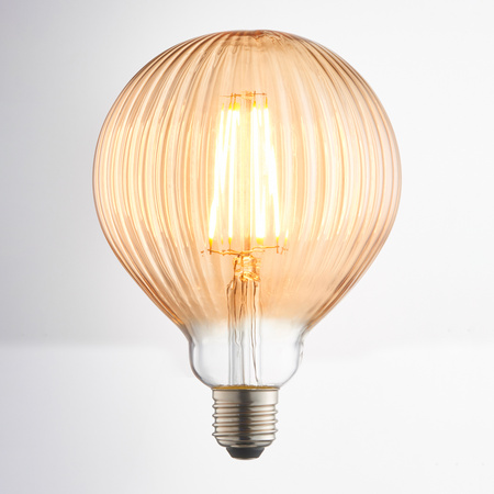 Żarówka LED – bursztynowa, 4W LED E27 ciepła biel, 2000 K, 12,5 × 12,5 × 17,5 cm