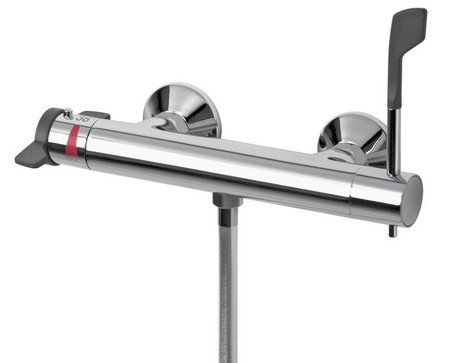 LEA bateria prysznicowa ścienna, termostatyczna, dźwignia medyczna, chrom