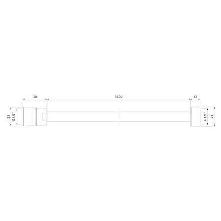 POWERFLEX wąż prysznicowy metalowy, 150cm, złoto mat
