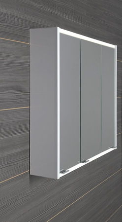 BATU szafka z lustrem 80x71x15cm, 2x oświetlenie LED, biały