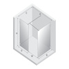 Kabina prysznicowa EVENTA BLACK CHROME WALK-IN U 140x90x200 szkło czyste 8mm Active Shield 2.0