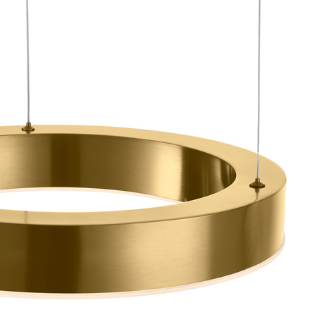 Lampa wisząca CIRCLE 40 cm - LED, ring mosiądz szczotkowany