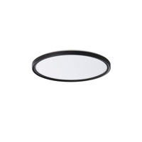 AZPO lampa sufitowa LED, średnica 225mm, 11,8W, 3000/4000/6000K, IP54, czarny mat
