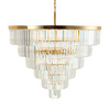 Lampa wisząca SPLENDORE 100 cm - żyrandol złoto-kryształowy