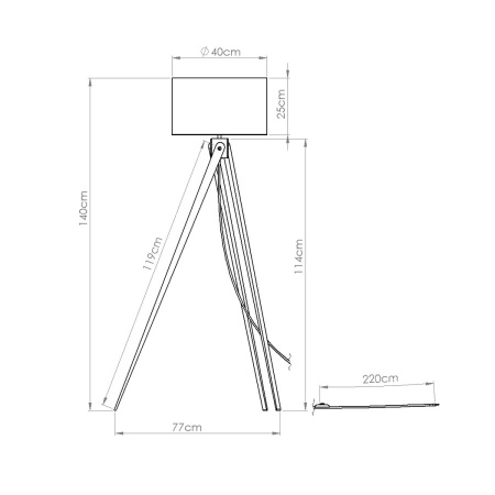 Lampa podłogowa NATT biała