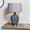 Lampa stołowa Ilsa – czarna / szara, 21,5 × 21,5 × 59 cm