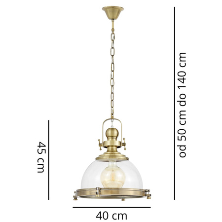 LAMPA WISZĄCA LOFT MOSIĘŻNA FALCO