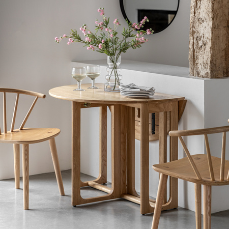 Craft Folding Dining Table Natural 1000x1000x750mm