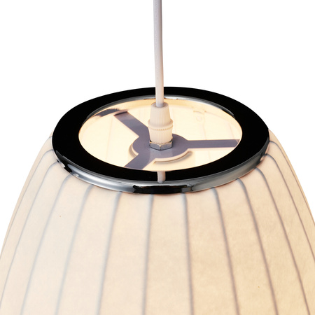Lampa wisząca SILK BARREL biała 60 cm - nowoczesna i minimalistyczna