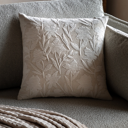 Ewen Floral Cushion Taupe 450x450mm
