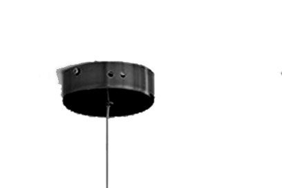 Lampa wisząca ARCTIC 100 cm - LED, czarna z kryształami