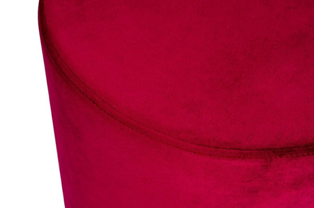 Pufa MARGO burgund - welur, podstawa złota