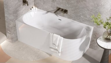 Wanna wolnostojąca przyścienna 160x75 SOLA Lewa biała* NOWOŚĆ
