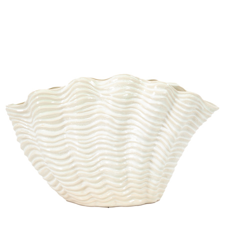 Wazon Clam duży, biały reaktywny 370 x 165 x 225 mm