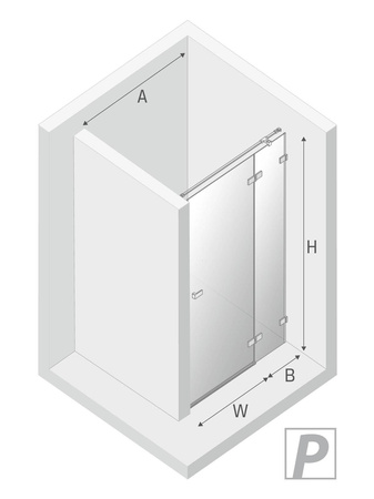 DRZWI WNĘKOWE AVEXA   P 110x200 CZYSTE 6mm ACTIVE SHIELD