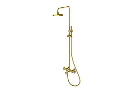 Axel Brushed Gold Zestaw wannowo-prysznicowy natynkowy