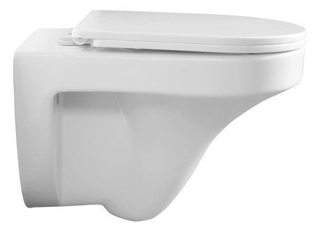 DENICA WC misa wisząca, Vortex Rimless, 36x52cm, biały