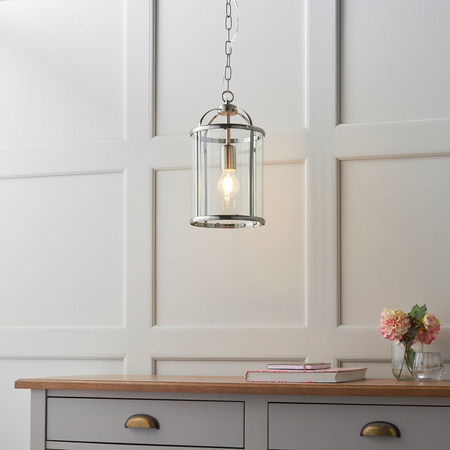 Lambeth Pendant Light Satin Nickel