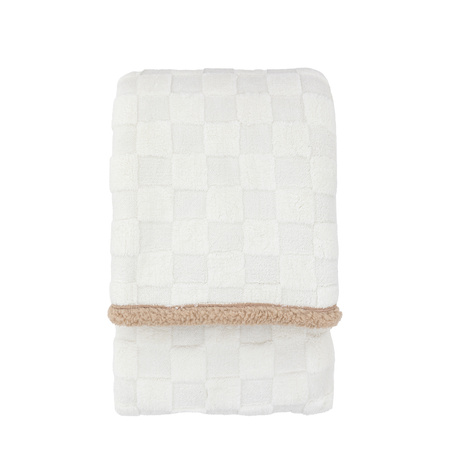Oakley Checked Sherpa Throw Cream 1400x1800mm