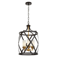 LAMPA WISZĄCA LOFT CZARNO-MOSIĘŻNA ASTILA W3