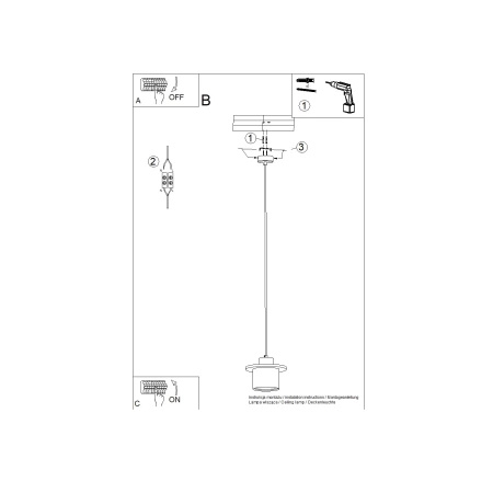 Lampa wisząca MAB beton