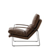 Fabien Lounger Brown Leather 650x960x920mm