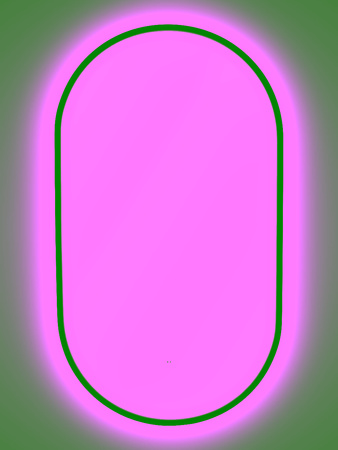 Lustro LED w ramie