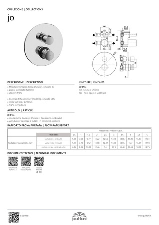 Bateria podtynkowa 2-drożna z przełącznikiem mechanicznym