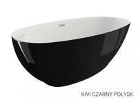 Wanna wolnostojąca 165x75 KIVI CZARNA połysk*