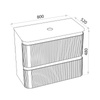 Szafka wisząca dwuszufladowa z blatem Vermont White 800