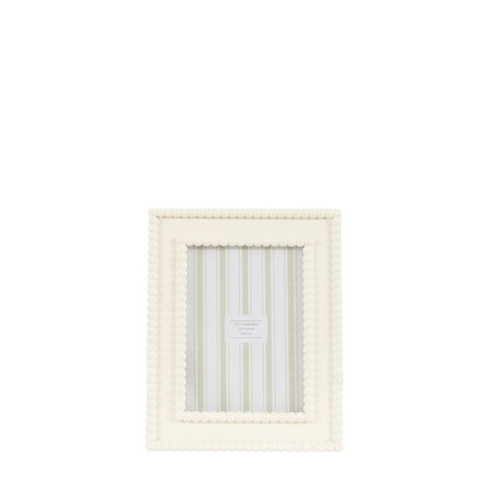 Cove Beaded Photo Frame 7x5in White